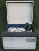 Vintage Monarch portable desktop turntable record player used with wear throughout. not tested