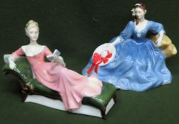 Two Royal Doulton figure - Eliza and Repose Both appear in reasonable used condition