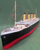 Interesting Hachette 1:200 scale scratch built and hand painted model of the White Star Titanic.
