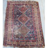 Decorative Middle Eastern style floor rug. Approx. 162cms x 119cms