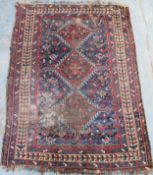 Decorative Middle Eastern style floor rug. Approx. 162cms x 119cms