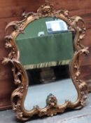 Victorian ornately gilded wall mirror. Approx. 78 x 61cm