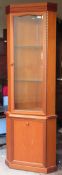 Sutcliffe mid 20th century glazed single door display cabinet. Approx. 191cm H x 51cm W x 47cm D