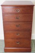G-Plan mid 20th century oak chest of five drawers. Approx. 104 x 59 x 46cms