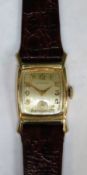 Vintage gold coloured Hamilton wristwatch
