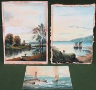 Three various late 19th century unframed pastoral Watercolours by Henry Magenis