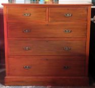 Victorian Mahogany two over three chest of drawers. Approx. 118cm H x 120cm W x 56cm D