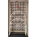 Victorian white Painted cast iron single bed frame