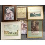 A group of good framed prints, largest frame size 60 x 34cm.