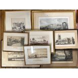 A group of good antique prints and engravings, largest 64 x 45cm.