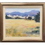Joseph Maria Vayreda (Girona, Italy 1932-2001): A large framed oil on canvas, frame size 104 x