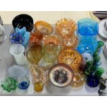 An extensive group of carnival and other glassware.