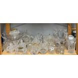 An extensive quantity of glassware.