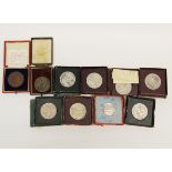 A group of mixed commemorative medals.