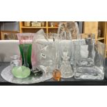 A group of glassware.