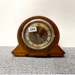 An Art deco striking mantel clock, H. 22cm.