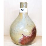 An interesting European studio pottery vase inspired by Chinese Zhun glazed, (small rim chip) H.