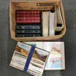 An extensive quantity of postcards.