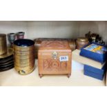 A group of mixed Eastern ceramic, wood and giftware items.