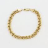 A hallmarked 9ct gold bracelet, L. 18cm.