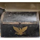 A vintage tin bread bin, W. 35cm.