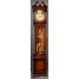 A 20th C three weight long case clock, H. 201cm.