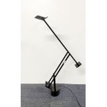 An Artemid Italian adjustable black metal desk lamp model Tizio, designed by R. Sapper, vertical