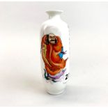 A Chinese hand painted porcelain small vase, H. 14cm.