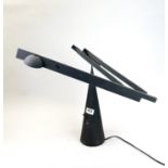 An interesting contemporary desk lamp, H. 40cm.