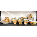 An extensive Noritake sunset design porcelain tea set.