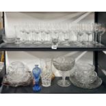 An extensive quantity of good glassware, including Wedgwood crystal and others.