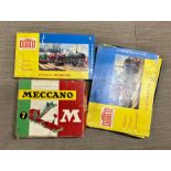 A group of vintage Meccano and Hornby '00' gauge boxed items.