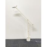 An Artemid Italian adjustable white metal desk lamp model Tizio, designed by R. Sapper, vertical