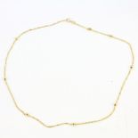 A hallmarked 9ct yellow gold necklace, L. 42cm.