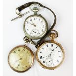 One gent's L. Mumford, London, gold plated pocket watch together with a silver plated pocket watch