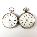 Two gent's hallmarked silver cased pocket watches.