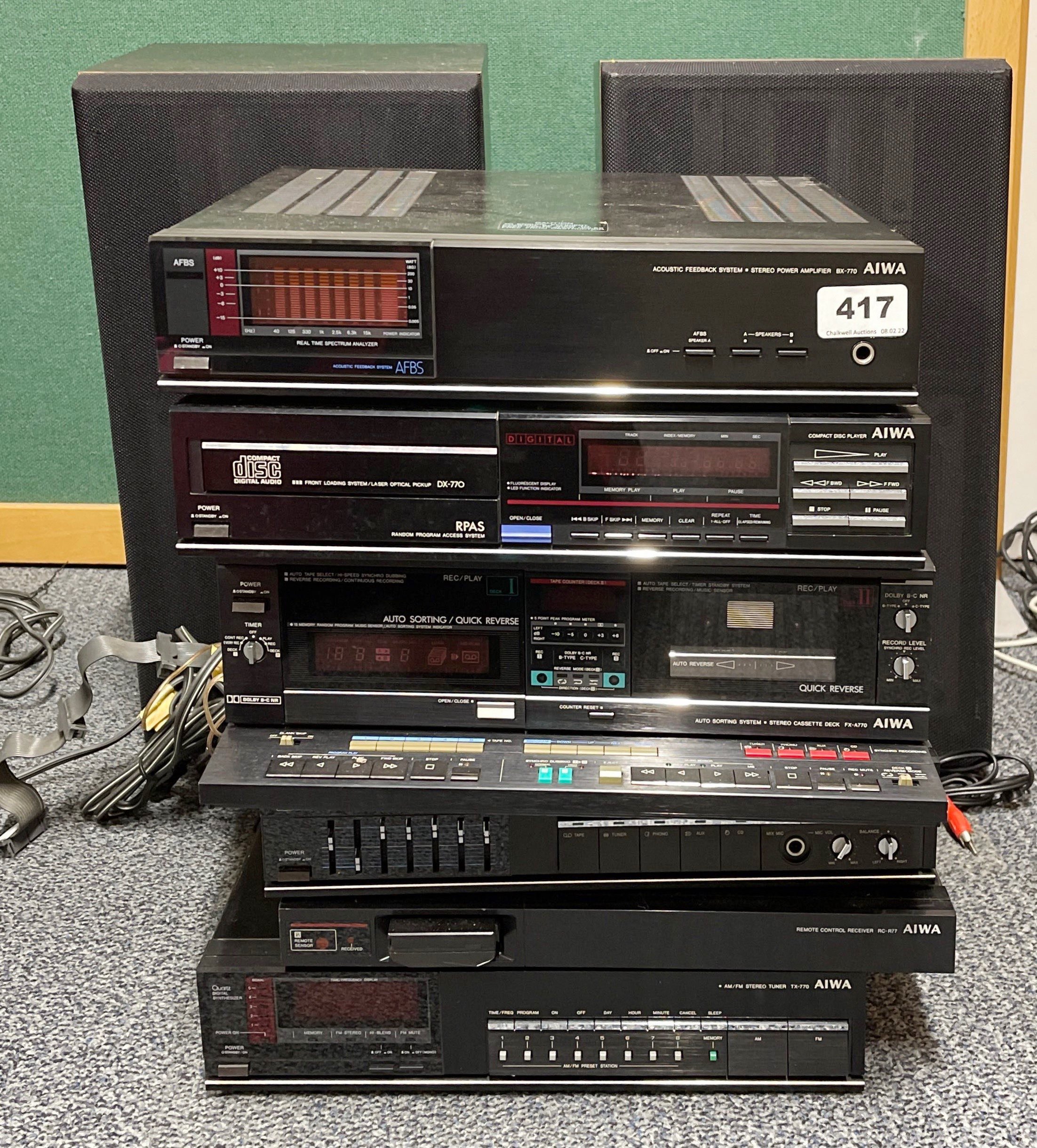 A vintage Aiwa HiFi system.