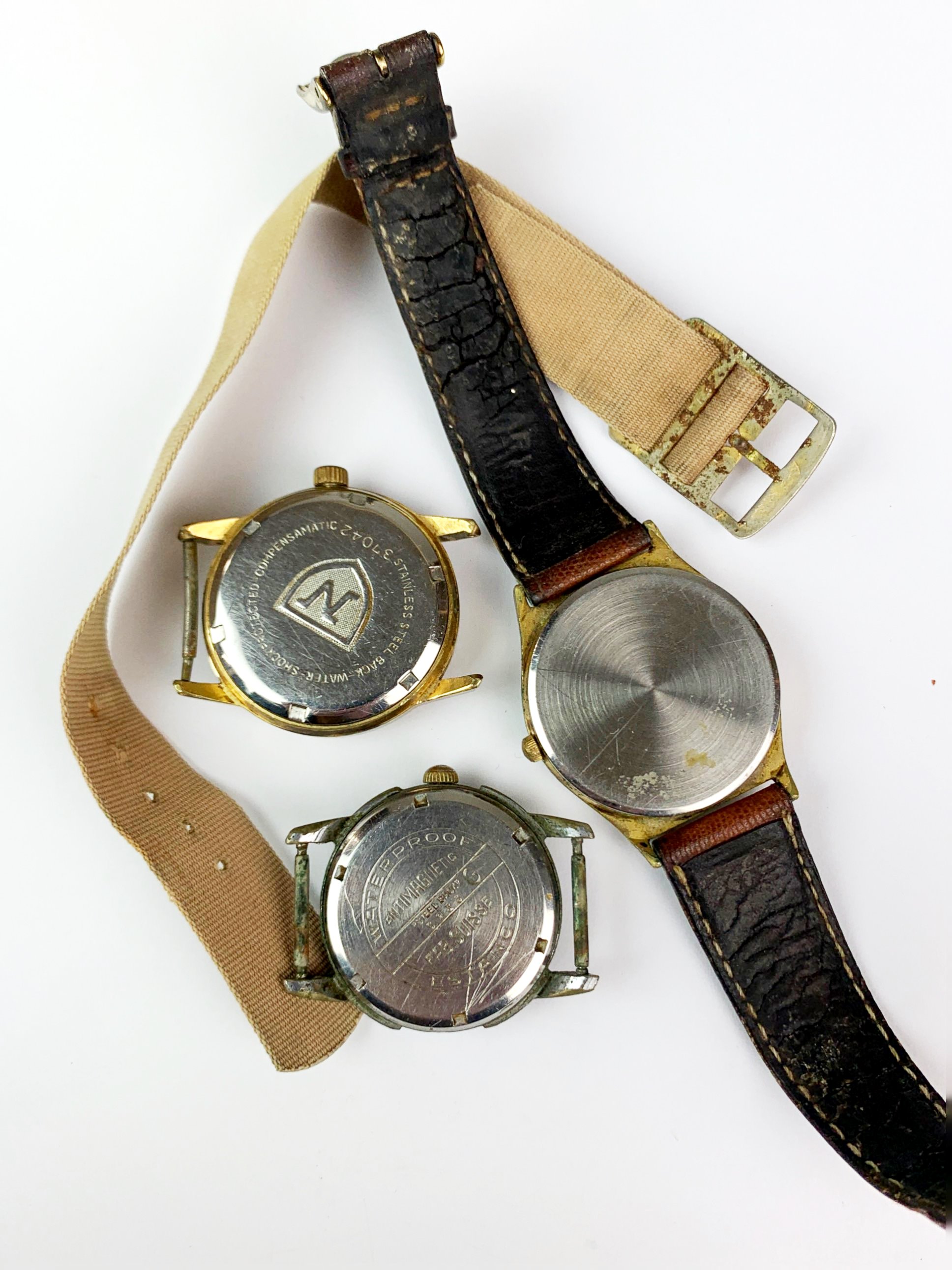Three gent's vintage wristwatches: Arbor, Nivada and Ingersoll. - Image 2 of 3