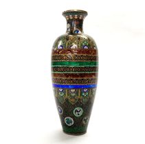 A fine Japanese cloisonne vase, H. 25.5cm.