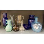 A group of good glassware, tallest H. 25cm.