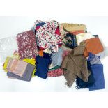 A large quantity of good quality scarves and other fabrics.