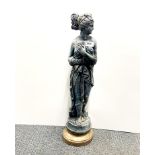 A large cast metal classical figure, H. 65cm.