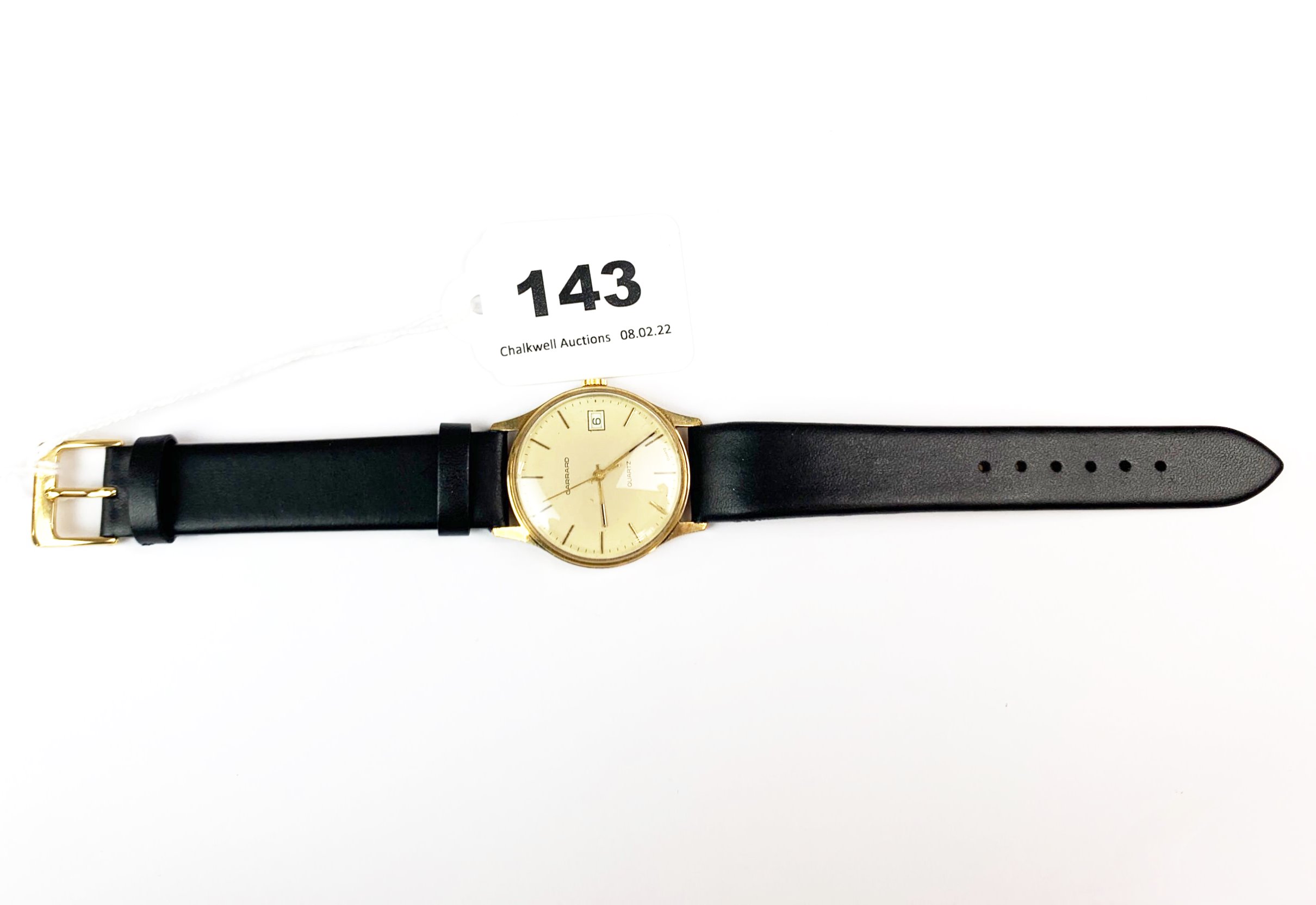 A gent's 9ct gold Garrard quartz wristwatch. - Image 4 of 4