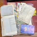 A quantity of mixed maps, comics and documents.