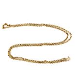 A hallmarked 9ct yellow gold chain, L. 66cm.