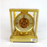 A 1970's gilt Atmos clock, 23.5 x 21 x 17cm.