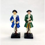 Two American cast iron figures of civil war soldiers, H. 18.5cm.