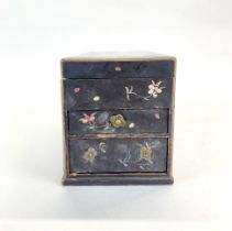 A Chinese lacquered box, L. 26.5cm W. 12.5cm.