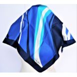 Vintage Cornelia James Silk Scarf 65cm square. A lovely silk scarf with blue and white swirls