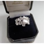Sterling Silver 8 carat White Zircon Ring 'NEW' with Gift Pouch. A fabulous sterling silver ring set